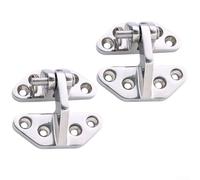2Pcs Heavy Duty Stainless Steel 316 Hinge for Long Reach Mounting on Boats Yachts RVs Doors Boxes and Enclosures (71 * 66mm)
