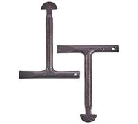 2PCS Heavy Duty T Handle Manhole Cover Lifting Key Set Drain Lid Lifting Man Hole Repair T Shaped Tools