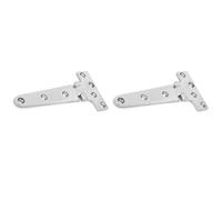 2PCS Heavy Duty Tee Hinges, Marine Grade T Shaped Hinge Thickened Stainless Steel Strap Hinge 51x75x4.5mm T Type Hinge Boat Home Cabinet Door Gate Accessories