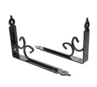 2pcs Heavy Duty Wall Mounted Corner Brackets Iron Shelf Supports | Black Finish, Simple Appearance, for Desk Board, Kitchenware, Bookshelf Setup and Bathroom Use