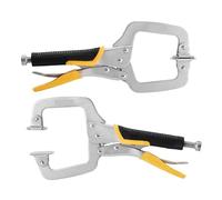 2PCS HeavyDuty C Clamps for Woodworking 9"/11" Metal Face Clamps for Welding Cabinet Joinery and Carpentry ProjectsDurable Hold and Precision Fit