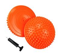 2PCS Hedgehog Balance Pods, Pimples Pilates Ball with Pump, Half Spiky Fitness Domes for Kids Adults Sports, Foot Massage, Stability Training, Muscle Balancing Therapy, Yoga Exercise (C)