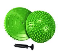 2PCS Hedgehog Balance Pods, Pimples Pilates Ball with Pump, Half Spiky Fitness Domes for Kids Adults Sports, Foot Massage, Stability Training, Muscle Balancing Therapy, Yoga Exercise (D)