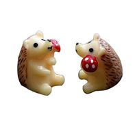 2Pcs Hedgehog Figurine Mini Resin Decor Succulent Plants Landscape Ornaments.Durability