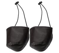 2pcs Heel Protectors for Driving Brown Pu Shoe Covers for Men Women | Wear Resistant Barrier, Adjustable Rope Length, Car Floorboard Protection