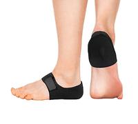 2PCS Heel Protectors, Heel Cups, Heel Sleeves Pads, Heel Cushion, Heel Support for Relieving Heel Pain Pressure from Plantar Fasciitis, Heel Bone Spur, Tendinitis, Cracked Achilles Tendonitis L Black