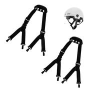 2Pcs Helmet Chin Strap, Y-type Hard Hats Construction, 20MM Black, Adjustable and with Jaw Support, Good Elasticity and Detachable, Suitable for Most Helmets, Easy to Use