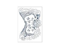 2Pcs Herbal Juice Chest Patches Tattoo Patches Last 15 Days Back Semi-Permanent Non-Reflective Temporary Tattoo Tattoo Sticker Fake Tattoo