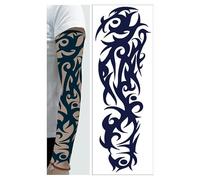 2Pcs Herbal Juice Full Arm Tattoo Sticker 15 Days Waterproof Men And Women Simulation Flower Arm Full Arm Semi-Permanent Temporary Tattoo Tattoo Sticker Fake Tattoo