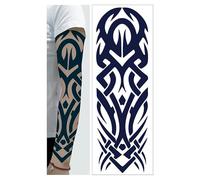2Pcs Herbal Juice Full Arm Tattoo Sticker 15 Days Waterproof Men And Women Simulation Flower Arm Full Arm Semi-Permanent Temporary Tattoo Tattoo Sticker Fake Tattoo