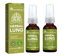 2pcs- Herbal Lung Cleansing Spray, Powerful Lung Breath Spray - Natural Essence, Breath Detox Mist for Respiratory Support, Clears Lungs Of Mucus & Waste, 30ml Portable Travel Friendly Each