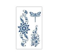 2Pcs Herbal Semi-Permanent Tattoo Stickers Animal English Totem Sweat-Proof Waterproof Non-Reflective Long-Lasting Temporary Tattoo Tattoo Sticker Fake Tattoo
