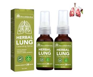 2pcs Herbal Spray Cleansing Lung - Powerful lung cleansing spray, Respinature Herbal Lung Cleanse Mist - Lung Exerciser for Healthier and Cleaner Lungs, improve breathe, Natural ingredients