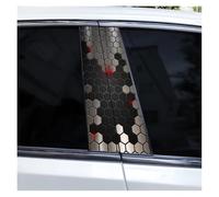 2pcs Hexagon Image Car B-Pillar Stickers DIY Modified Car Styling Suitable for Car Door Pillar Decals B-Pillar DIY Sticker(Type J)