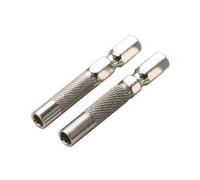 2Pcs Hexagonal Shank Adapter Converts 6.35mm 1/4Inch to 4mm Bit Socket Holder Screwdriver Inserts Bit Adapter Converters Screwdriver