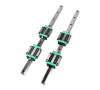 2pcs HGR15 & HGR20 square linear guides + 4pcs HGH15CA & HGH20CA/HGW15CC & HGW20CC CNC slide brackets(2Rail 4HGW20CC,300mm)