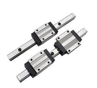2Pcs HGR15 Linear Guide Rail +4Pcs HGH15CA/HGW15CC Block Carriage/flang Parts(HGW15CC x4,180mm x2)