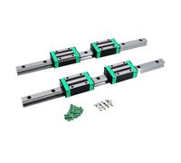 2Pcs HGR15 Linear Guides 200-1800mm Rails + 4Pcs HGW15CC Blocks For CNC Router(1650mm)