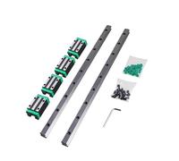 2pcs HGR15 square linear guides + 4pcs HGH15CA slider brackets(500mm)