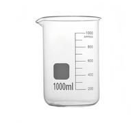 2pcs High Borosilicate Glass Measuring Cups - Transparent Graduated Beakers for Kitchen and Laboratory Use(1000ML)