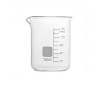 2pcs High Borosilicate Glass Measuring Cups - Transparent Graduated Beakers for Kitchen & Laboratory Use(150ML)