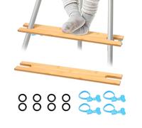 2Pcs High Chair Footrest,Bamboo Baby Highchair Foot Rest,Adjustable Foot Rest Highchair Accessories Non-Slip Highchairs Accessories Compatible with IKEA Antilop High Chair Footstool(Style 2)
