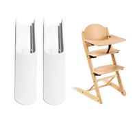 2PCS High Chair Inserts for Stokke Tripp Trapp, Non-Slip Extended Leg Covers, Anti-Tip Accessory for Baby High Chair, Safety and Comfort, White