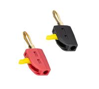 2Pcs High Current Banana Plugs 4mm 32A Rating Not Solder Required Quick Install Speakers Wire Terminals Wire Connector