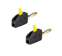 2Pcs High Current Banana Plugs 4mm 32A Rating Not Solder Required Quick Install Speakers Wire Terminals Wire Connector