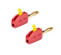 2Pcs High Current Banana Plugs 4mm 32A Rating Not Solder Required Quick Install Speakers Wire Terminals Wire Connector