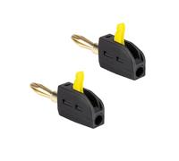 2Pcs High Current Banana Plugs 4mm 32A Rating Not Solder Required Quick Install Speakers Wire Terminals Plugs