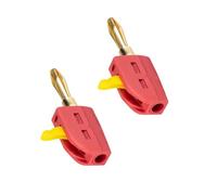 2Pcs High Current Banana Plugs 4mm 32A Rating Not Solder Required Quick Install Speakers Wire Terminals Plugs