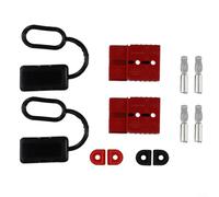 2PCS High Durability Cable Terminal Battery Power Connectors 120A 600V with Covers for Trucks and Buses (red)