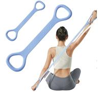 2Pcs High Elastic Figure 8 Resistance Band Helpful Yoga Resistance Strap Comfortable 8-Figure Stretch Bands for Pull Rope Training (Blue)