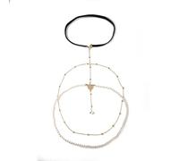 2Pcs High-end Elastic Pearl Leg Chain Sexy and Versatile Multi-layered Thigh Chain Body Chain Summer Beach Vacation Party Jewelry for Women