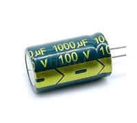 2PCS High Frequency Low Impedance 100v 1000UF Aluminum Electrolytic Capacitor Size 18 * 30 100V1000UF 20%
