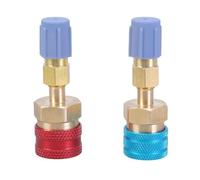 2pcs High/Low Side Quick Coupler Set Brass Connector Adapter for Efficient Car Air Conditioning Maintenance for R1234YF High/Low Side Quick Coupler
