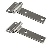 2pcs High Polished Stainless Steel Hinges, Solid Forged, T-Shape, for Wooden Box Doors, Marine Hardware, can be Rotated Backward 270 Degrees