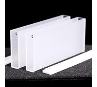 2PCS High-Precision Quartz Cuvette Cells with Lid, 100mm Path Length, JGS1 for Spectrophotometer(Frit sintering)