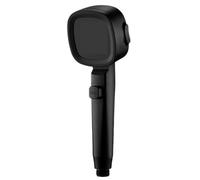 2PCS High Pressure Shower Head Water Saving 3 Modes Heads Adjustable One-Key Stop Massage Sprayer Bathroom Accessories for Hard Water(Black)