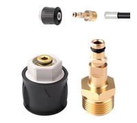 2pcs High Pressure Washer Quick Connect Adapter for Karcher K2 K3 K4 K5 K6 K7 Series M22 14mm Fitting Connector Brass High Pressure Washer Adapter for Hose Pipe Kärcher, Yili, Lutian, Liqi