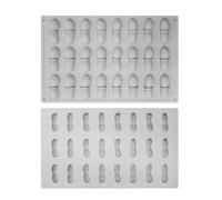 2pcs High Temperatures Resistant Silicone Chocolate 24 Cavity Peanut Mousses Cake Molds Dessert Baking Accessories Baking Supplies