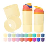 2PCS Higher Silicone Boots for Owala Kid Water Bottle, Compatible with Owala Kids FreeSip 16oz, Tumbler 15oz & 12oz, Flip 14oz, Scratch-Resistant Bottle Accessories, BPA-Free
