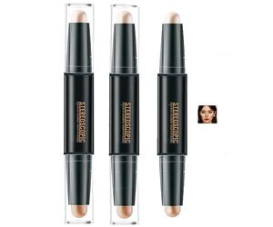 2PCS Highlight & Contour Stick - Dual-Ended Waterproof Makeup for Fair Skin, Lightweight Natural Glow, Versatile Everyday Makeup Tool (2PCS*02#)