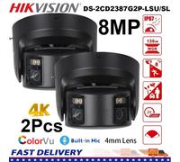 2PCS Hikvision 8MP Panoramic ColorVu 2Way Audio DS-2CD2387G2P-LSU/SL Dome Camera