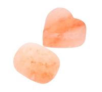 2pcs Himalayan Salt Massage Stones Polished Heart Oval Soap