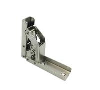 2pcs Hinges Folding Cold Rolled Steel Furniture Brackets Home Screws Silver Spring Hinge 90 Degree