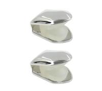 2Pcs Hip Hop Teeth Plain Plated Mouth Teeth Brace Single Tooth Braces Top Tooth Single Grill Cap Shiny Teeth Teeth Decoration for Teeth Mouth, Party Accessories Teeth Grills (Silver)