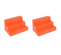 2pcs Hole Plastic Lollipop Display Stand for Cake Pops and Candies | Orange Three Layer Reusable Design, Smooth Surface, Space Saving Counter Setup, for Parties and Market Booths