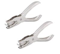 2PCS Hole Punch, Metal Handheld Paper Punch Single Hole Puncher Circle Cutting Tool Paper Puncher for Craft Tag Tickets Scrapbooking